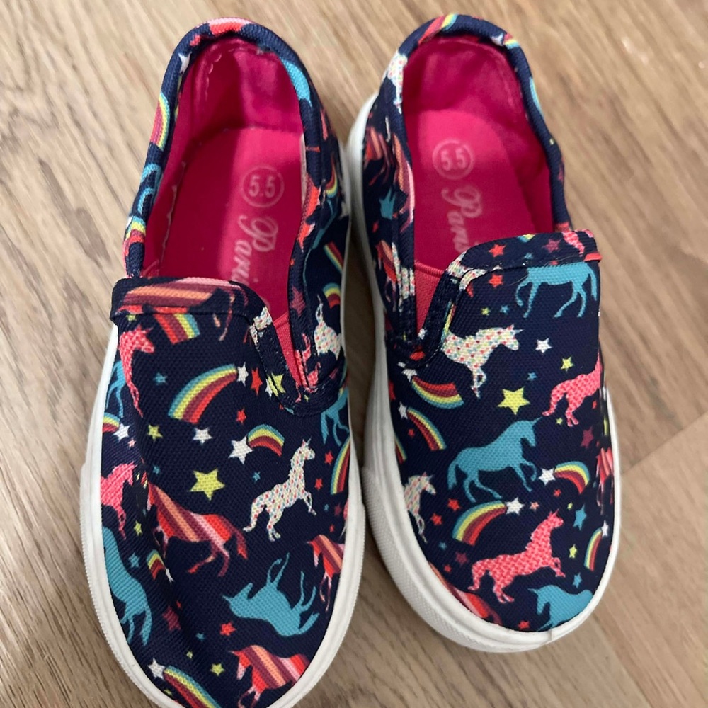 Colorful Unicorn Kids Slip-On Shoes